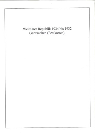 Stamp of Germany » Germany Collections and Large Lots 1924-32, Late Weimar Republic postal stationery ex