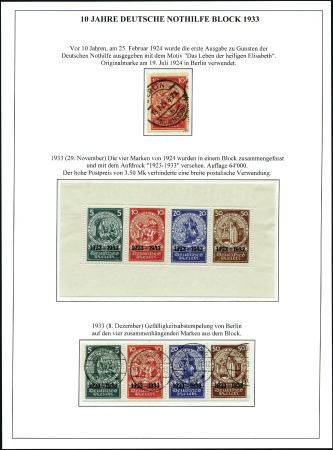 Stamp of Germany » Germany Collections and Large Lots 1923-43, CHARITY ISSUES collection neatly mounted