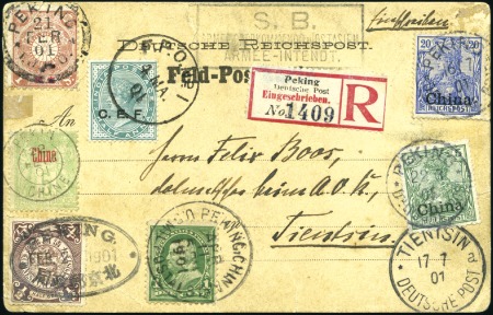 Stamp of China 1900-02 Collection of foreign post offices with em