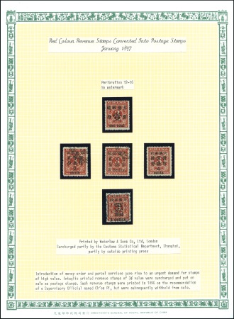 Stamp of China 1878-97, Attractive used collection mounted on eig