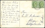 Stamp of Falkland Islands » Dependencies - South Georgia 1915-23, Two items to Sweden: 1915 postcard franke