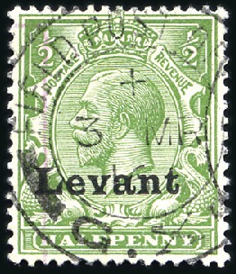 Stamp of British Levant  » Field Post Office in Salonica 1916 1/2d green, 2d orange and 3d bluish violet wi