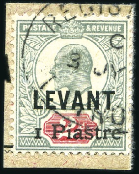Stamp of British Levant  1885-1920, Used collection incl. 1906 1pi on 2d us