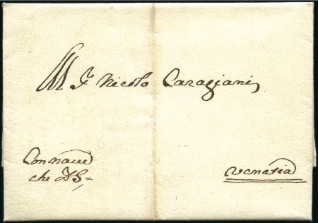 Stamp of Egypt » Early Letters 1734 Folded letter in Italian with Cairo manuscrip
