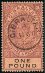 Stamp of Gibraltar 1886-1936, Attractive used collection incl. 1886 1