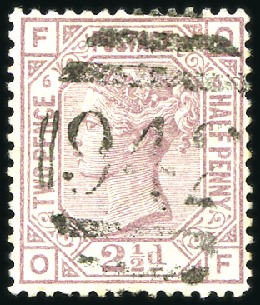 Stamp of Great Britain » British Post Offices Abroad CYPRUS, LIMASSOL: GB 2 1/2d rosy mauve COMPLETE SE