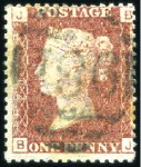 Stamp of Great Britain » British Post Offices Abroad CYPRUS, PAPHOS: GB 1d Red plates 201, 206 and 213 