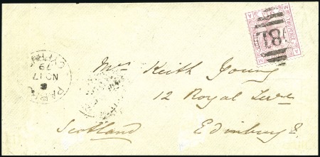 Stamp of Great Britain » British Post Offices Abroad CYPRUS, PAPHOS: 1879 (Nov 17) Front to Scotland wi
