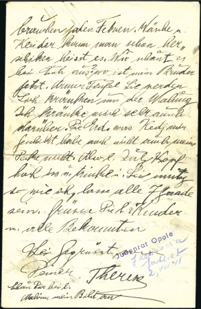 Stamp of Israel » Israel: The Holocaust - Ghettos OPOLE: Envelope & enclosed letter from Opole to Vi