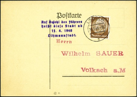 Stamp of Israel » Israel: The Holocaust - Ghettos LITZMANSTADT: Selection of 25 covers, cards & frag