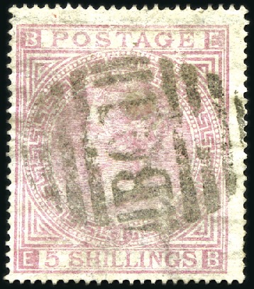 Stamp of Great Britain » British Post Offices Abroad EGYPT, ALEXANDRIA: 1867-74 5s Rose selection incl.