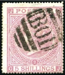 Stamp of Great Britain » British Post Offices Abroad EGYPT, ALEXANDRIA: 1867-74 5s Rose selection incl.