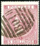Stamp of Great Britain » British Post Offices Abroad EGYPT, ALEXANDRIA: 1867-74 5s Rose selection incl.