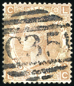 Stamp of Great Britain » British Post Offices Abroad COLOMBIA, PANAMA:1880 2s Brown pl.1 with clear "C3