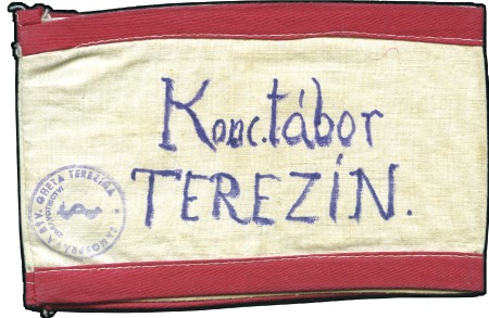 Stamp of Israel » Israel: The Holocaust - Ghettos THERESIENSTADT: Armband with violet cachet, unusua