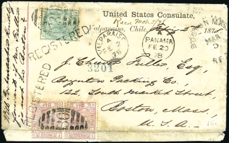 Stamp of Great Britain » British Post Offices Abroad CHILE, VALPARAISO: 1878 (Feb 2) Envelope from the