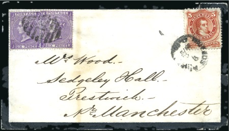 Stamp of Great Britain » British Post Offices Abroad ARGENTINA: 1872 (Jan 9) Mourning envelope to Engla