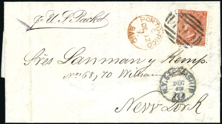 Stamp of Great Britain » British Post Offices Abroad PUERTO RICO, SAN JUAN: 1871 (Dec 12) Entire to the