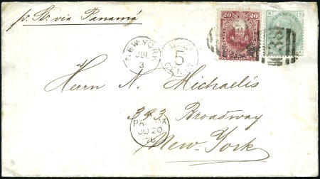 Stamp of Great Britain » British Post Offices Abroad PERU, CALLAO: 1878 (Jun) Envelope to the USA with