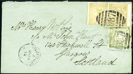 Stamp of Great Britain » British Post Offices Abroad PERU, IQUIQUE: 1874 (Mar 3) Envelope to Scotland w