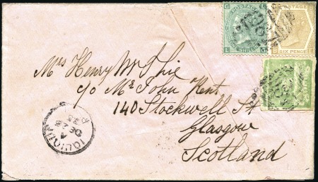 Stamp of Great Britain » British Post Offices Abroad PERU, IQUIQUE: 1873 (Dec 23) Envelope to Scotland
