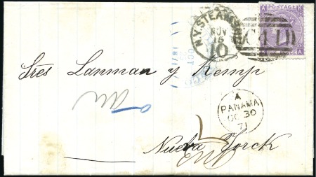 Stamp of Great Britain » British Post Offices Abroad ECUADOR: 1871 (Oct 26) Entire to the USA with 6d v