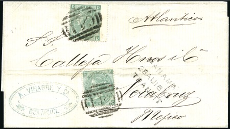 Stamp of Great Britain » British Post Offices Abroad ECUADOR: 1873 (Aug 28) Wrapper to Mexico with two