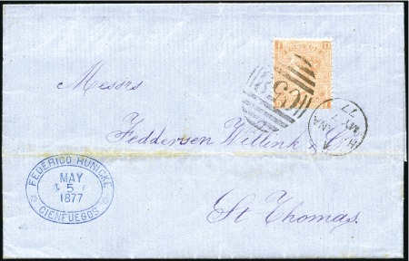 Stamp of Great Britain » British Post Offices Abroad CUBA: Selection with "C58" numerals incl. cover to