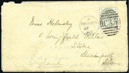 Stamp of Great Britain » British Post Offices Abroad COLOMBIA, PANAMA: 1888 (Sep 7) Envelope (incl. con