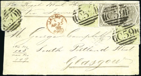 Stamp of Great Britain » British Post Offices Abroad HAITI, JACMEL: Selection with "C59" numerals with