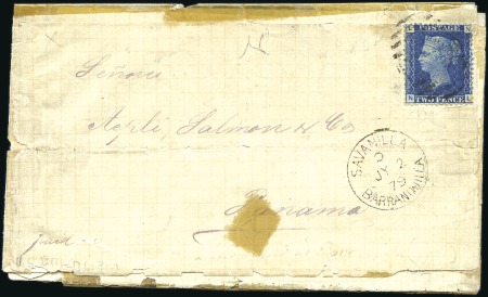 Stamp of Great Britain » British Post Offices Abroad COLOMBIA, SAVANILLA: 1879 (Jul 2) Printed entire t