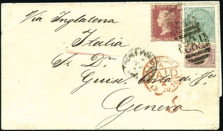 Stamp of Great Britain » British Post Offices Abroad PUERTO RICO, PONCE: 1876 (May 25) Wrapper to Italy