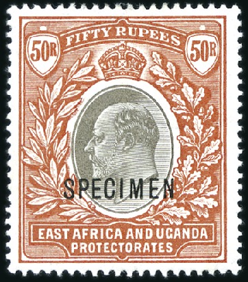 Stamp of Kenya, Uganda and Tanganyika » Kenya, Uganda and Tanganyika 1903 50R Edward and 1921 50R KGV (watermark mult.s