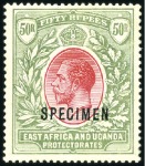 Stamp of Kenya, Uganda and Tanganyika » Kenya, Uganda and Tanganyika 1903 50R Edward and 1921 50R KGV (watermark mult.s