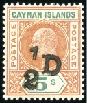 Stamp of Cayman Islands 1900-26, Clean near complete mint collection to th