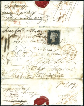 Stamp of Italian States » Naples FIRST COVER FROM ITALY WITH A STAMP

1840 (Oct 2