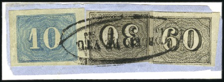 Stamp of Brazil 1849-1866 Selection on 2 small stockcards includin