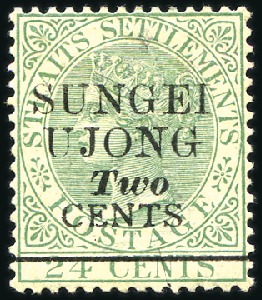 Stamp of Malaysia » Malaysian States » Sungei Ujong 1891 24c Green of Straits Settlements (watermark C