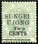 Stamp of Malaysia » Malaysian States » Sungei Ujong 1891 24c Green of Straits Settlements (watermark C
