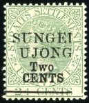 Stamp of Malaysia » Malaysian States » Sungei Ujong 1891 24c Green of Straits Settlements (watermark C