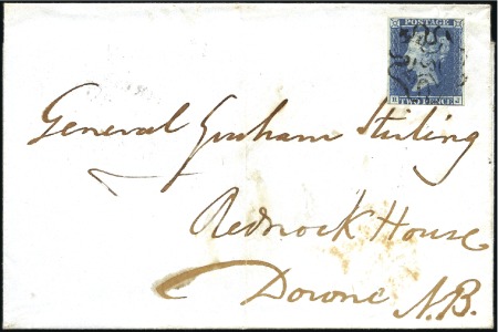 Stamp of Great Britain » 1841 2d Blue 1843 (Nov 21) Wrapper from London to Stirling with
