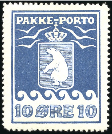 Stamp of Greenland 1905-12 10ö Blue first printing with one side offi