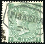 Stamp of Great Britain » British Post Offices Abroad PERU, PISAGUA: 1867-80 1s pl.4, pl.5 and 1872-73 6