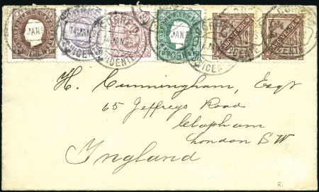 Stamp of Portuguese Colonies » Cape Verde 1895 Cover to England franked by 1886 40r and 10r
