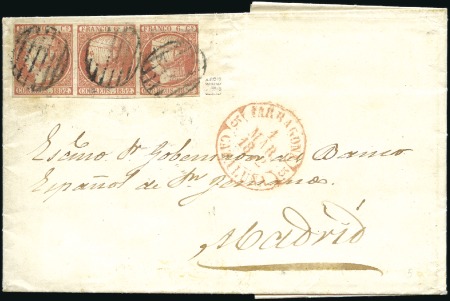 Stamp of Spain 1852-1870 Covers to France (3) and 1 from Taragona