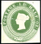 Stamp of Great Britain » Postal Stationery Two postal stationery essays, one by Charles Whiti