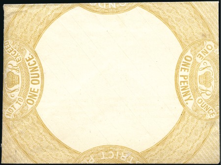 Stamp of Great Britain » Postal Stationery John Dickinson's 1d yellow-buff essay for proposed