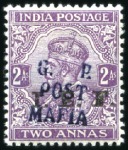 Stamp of Tanganyika » Mafia Island British Occupation 1915-16 G.R. POST MAFIA overprints on India 3p, 1/