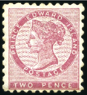 Stamp of Canada » Prince Edward Island 1861 QV 2d pink, perf. 9 (reperforated at bottom),