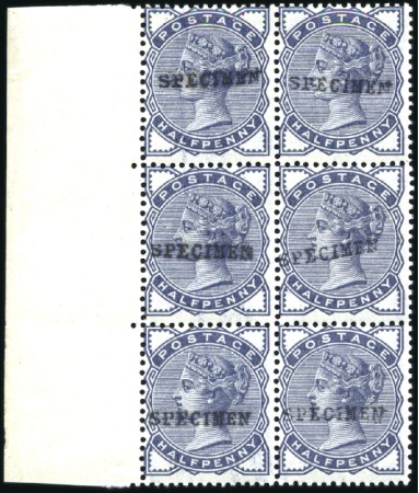 Stamp of Great Britain » 1855-1900 Surface Printed 1884 1/2d slate blue in mint never hinged left mar